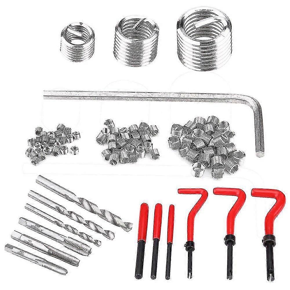 30 Pcs M4 M5 M6 M8 M10 304 Thread Extractor Tooling Mechanical Repair Tools Car Tool Kit Automotive Puller Sets Clips For Garage