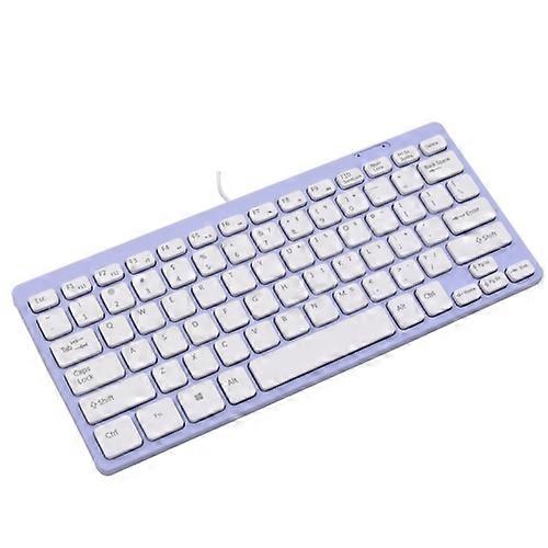 K1000 87 Keys Thin Wire Small Keyboard Multimedia Mini Keyboard
