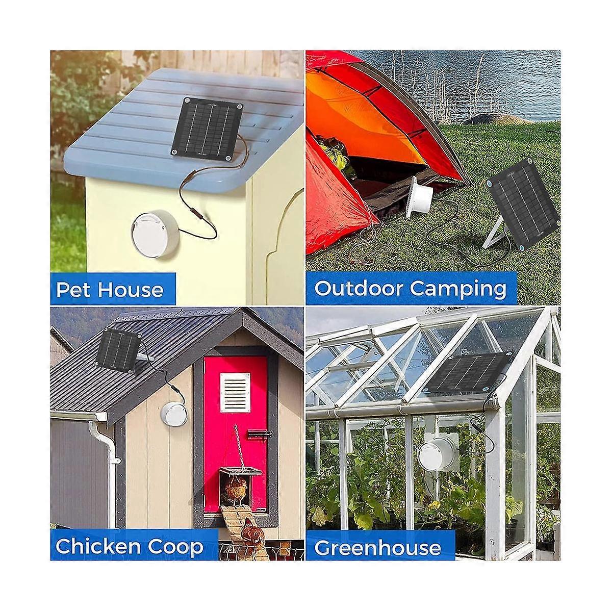 Solar Chicken Coop Fan SUNFEX 30W Outdoor Solar Exhaust Fan 12V