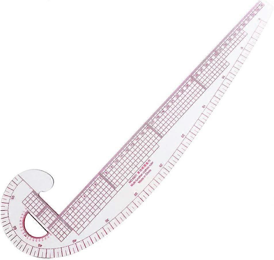 Multifunction 6501 Plastic Sewing Ruler French Curve Measure Ruler Ruler Making Clothes 360 Ruler Bend Ruler Tools - Transparent,2024 Ping