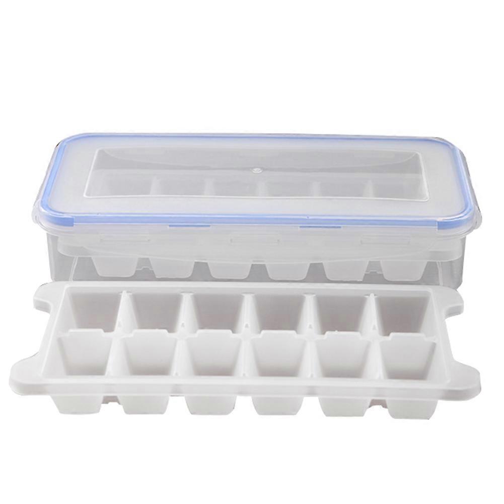 Ice Cube Trays and Ice Cube Storage Container Set with Airtight Locking Lid, 3 Packs / 36 Ice Cubes