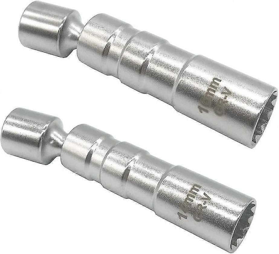 2 Pcs Universal Flexible Spark Plug Wrench,magnetic Spark Plug Socket
