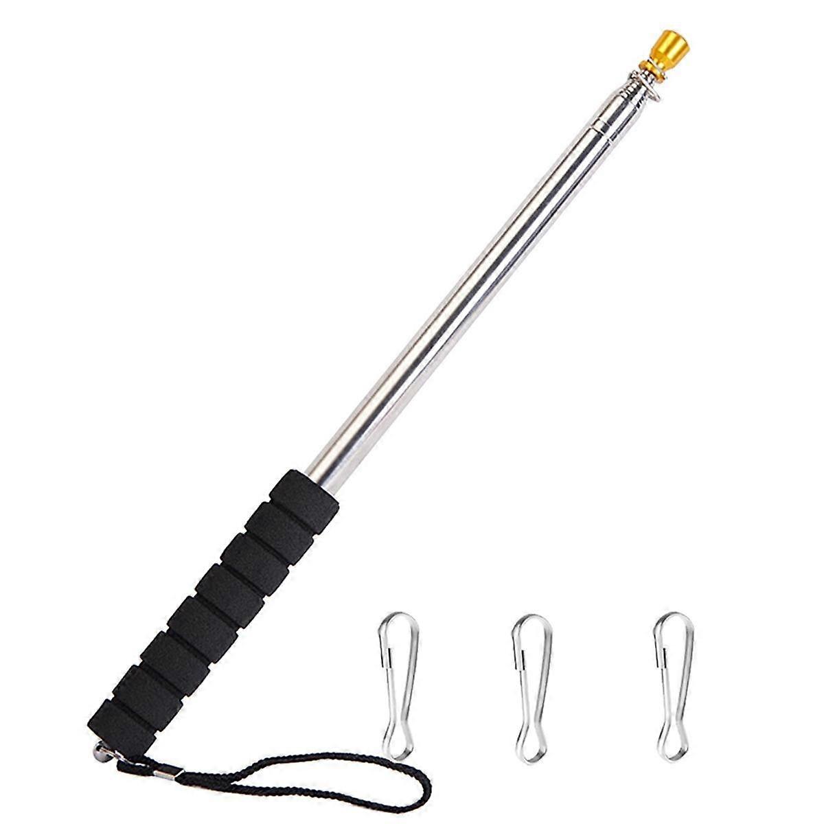 9.8Ft Telescopic Flag Pole,Stainless Steel Handheld Portable Extendable Retractable Flagpole with Anti-Slip Grip