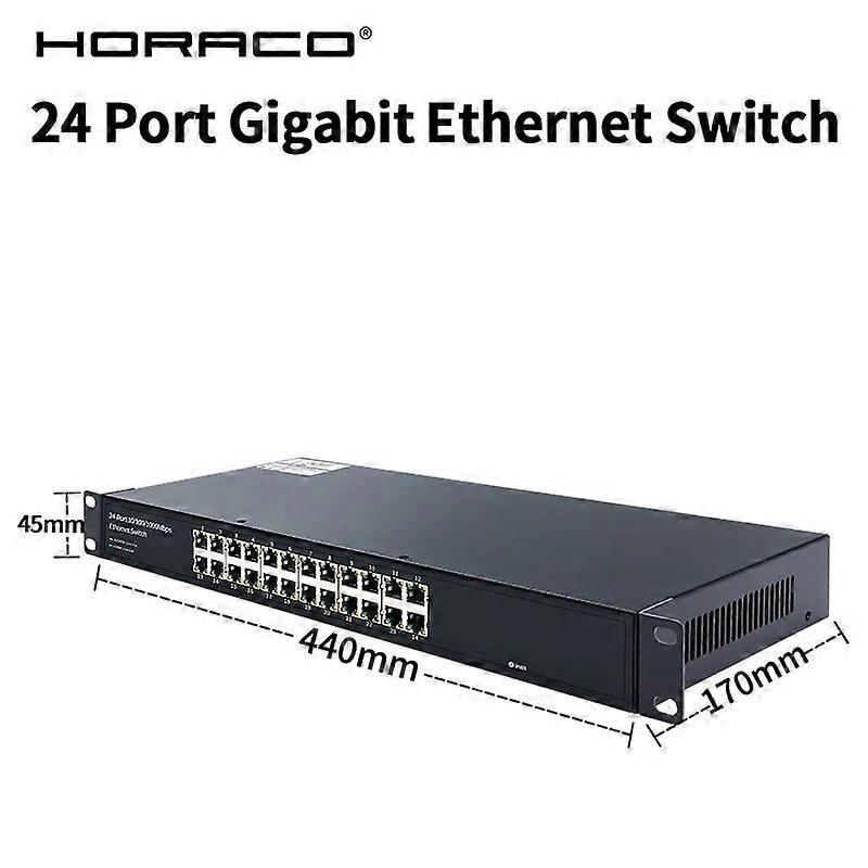 Switch Gigabit Ethernet a 24 porte Switch veloce di rete da 1000 Mbps Plug and Play non gestito per telecamera di sicurezza di sorveglianza