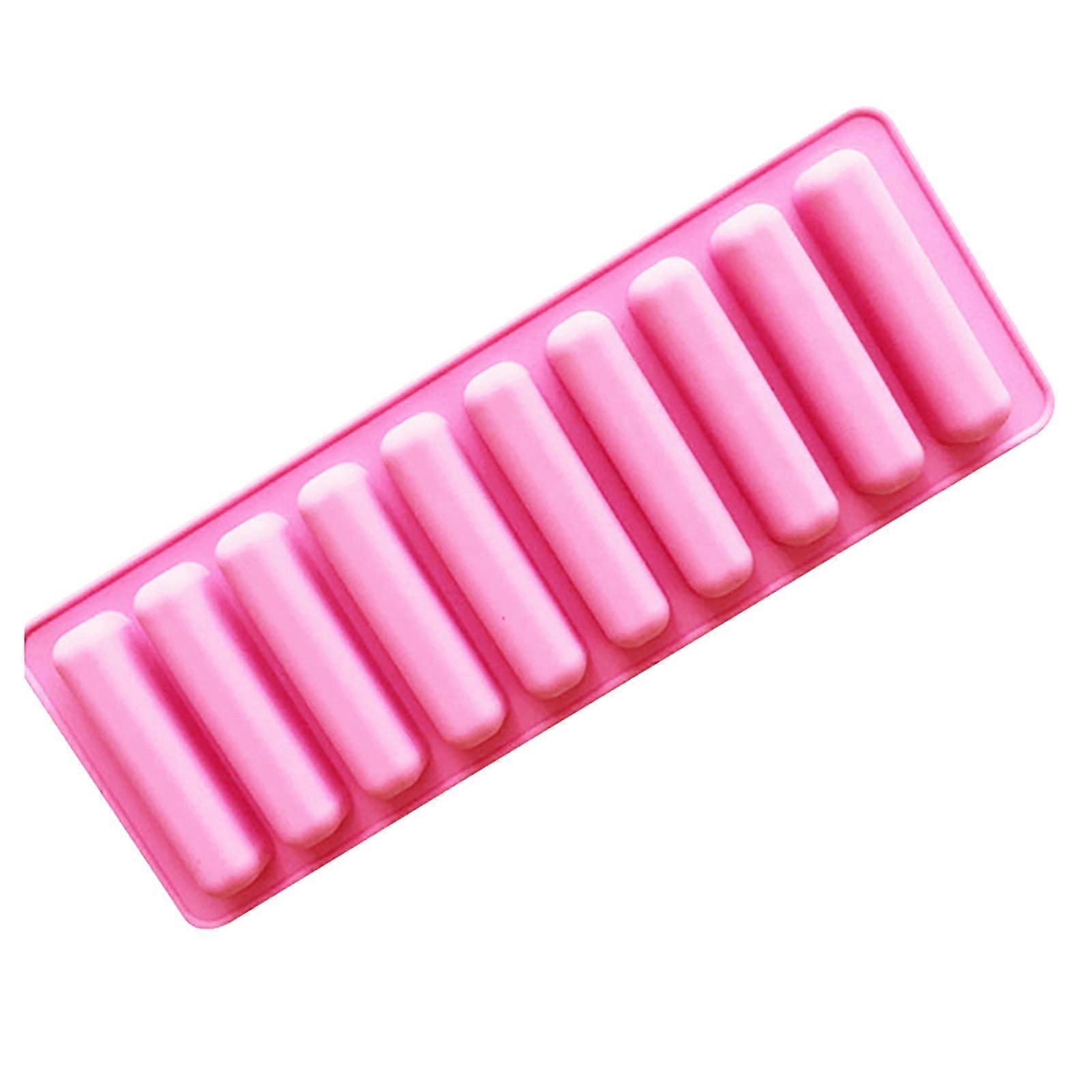 Chocolate Mould High Temperature Resistance Easy Demoulding 10 Grids Reusable Stick Shape Make Biscuits Non-Stick Smooth Ice Cube Mould for Bakery Kae