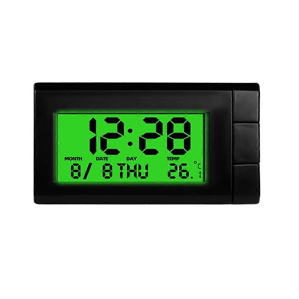 2 IN 1 Electronic Car Clock Thermometer Time Watch LCD Digital Display Calendar Dashboard Auto Clocks Luminous for Vehicle Parts