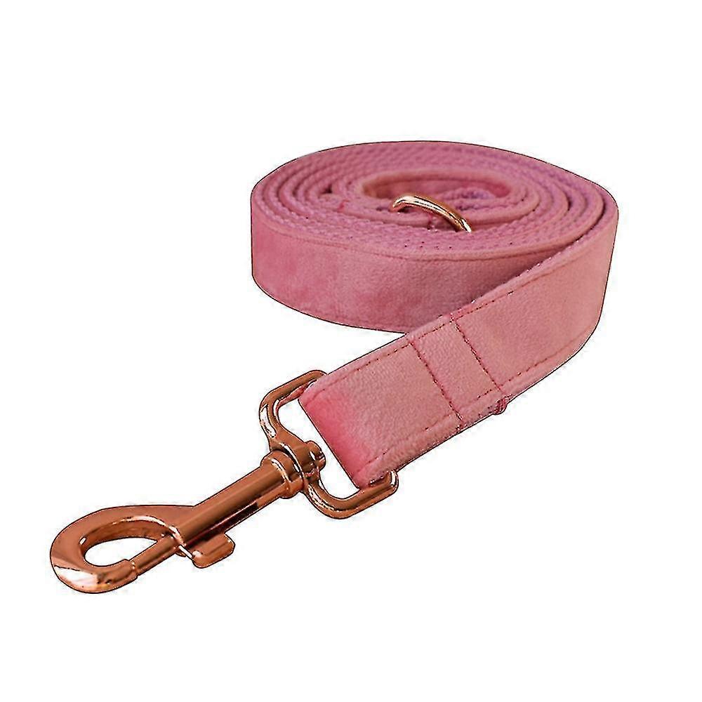 Velvet Dog Collar And Leash, Super Soft And Smooth, Heavy Duty Gold Buckle, Adjustable Dog Collar(dog Leash.,s)