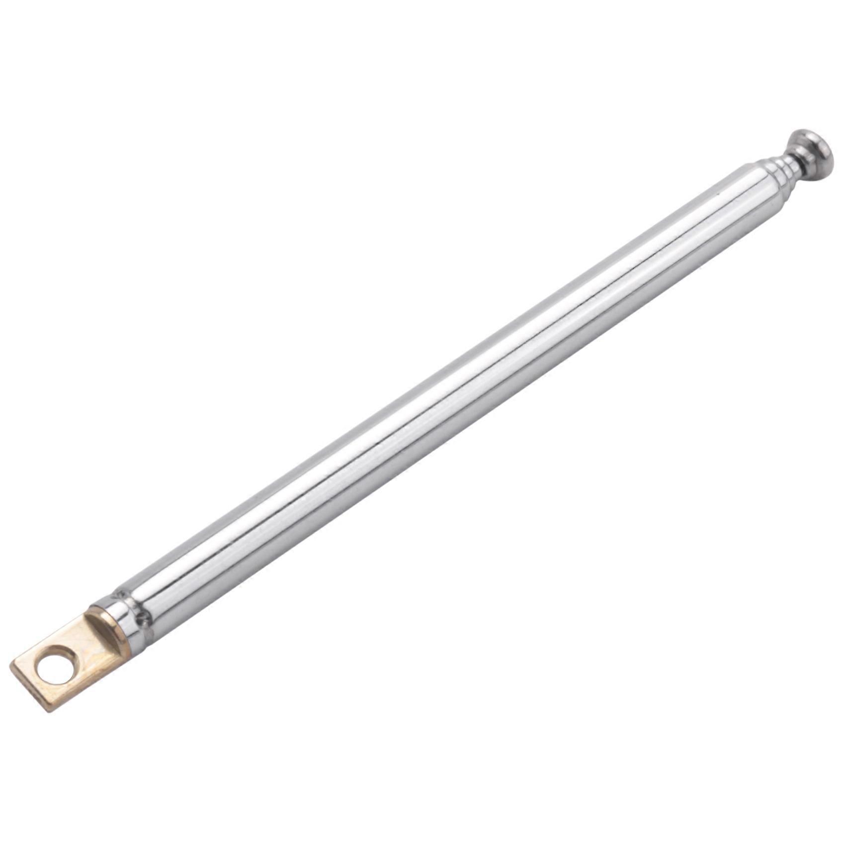 Uxcell 6-Section Telescopic FM Radio TV Antenna - Silver, 48.3cm Extended Length