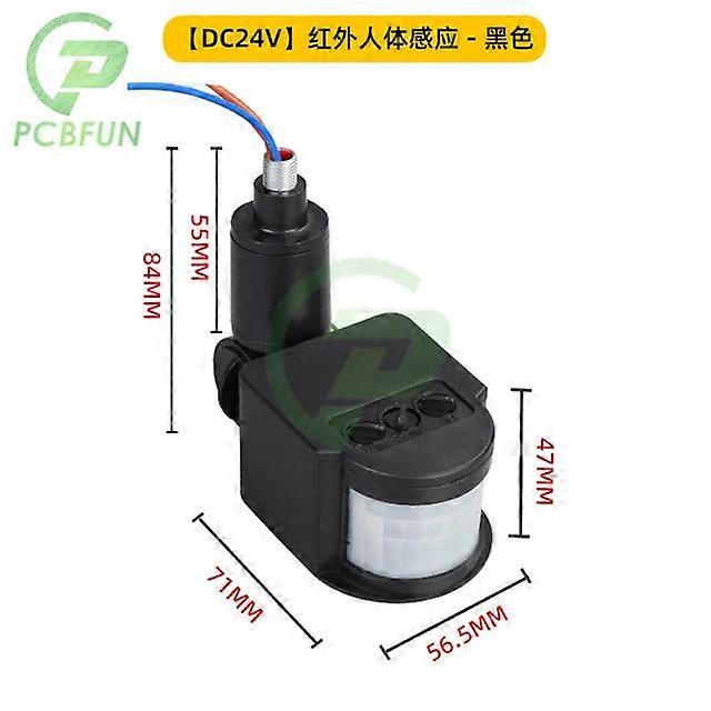 Led-motion 24v Automatic Pir Infrared Detector 180 Degree Rotating Outdoor Timer Switch Motion Sensor