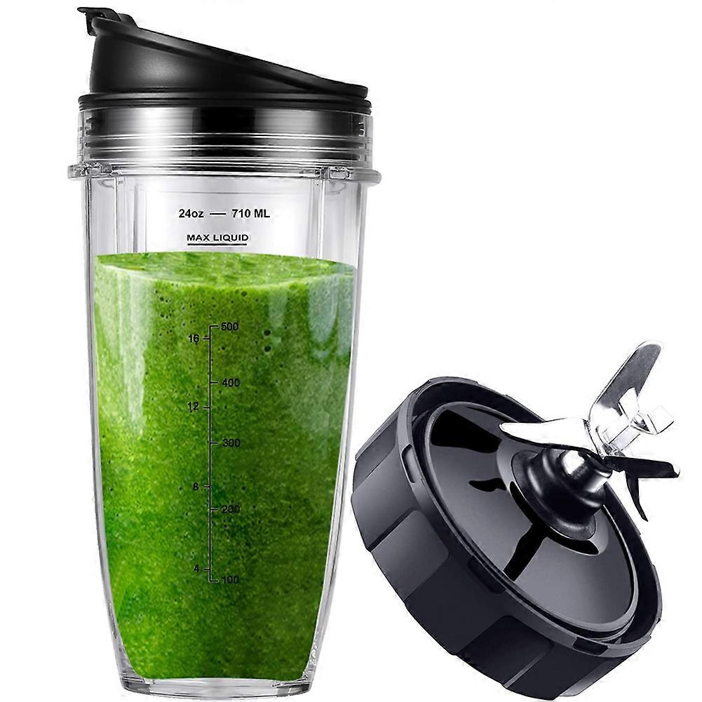Replacement Parts for Ninja Blender BL450-30 BL456-30 BL480-30Ect, 24OZ Ninja Blender Cups and 7 Fi
