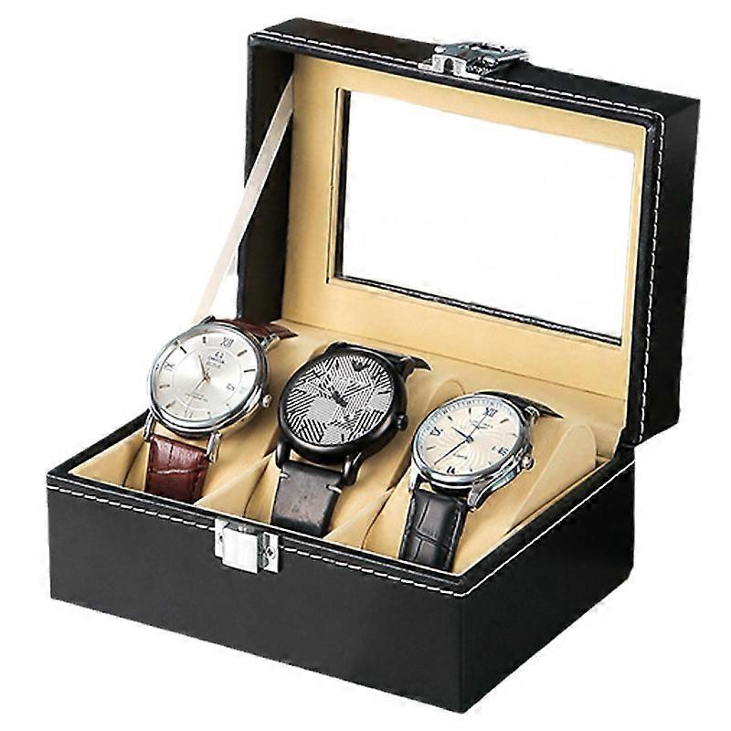 Watch Box 3-Bit Watch Storage Box Display Box Leather Watch Box