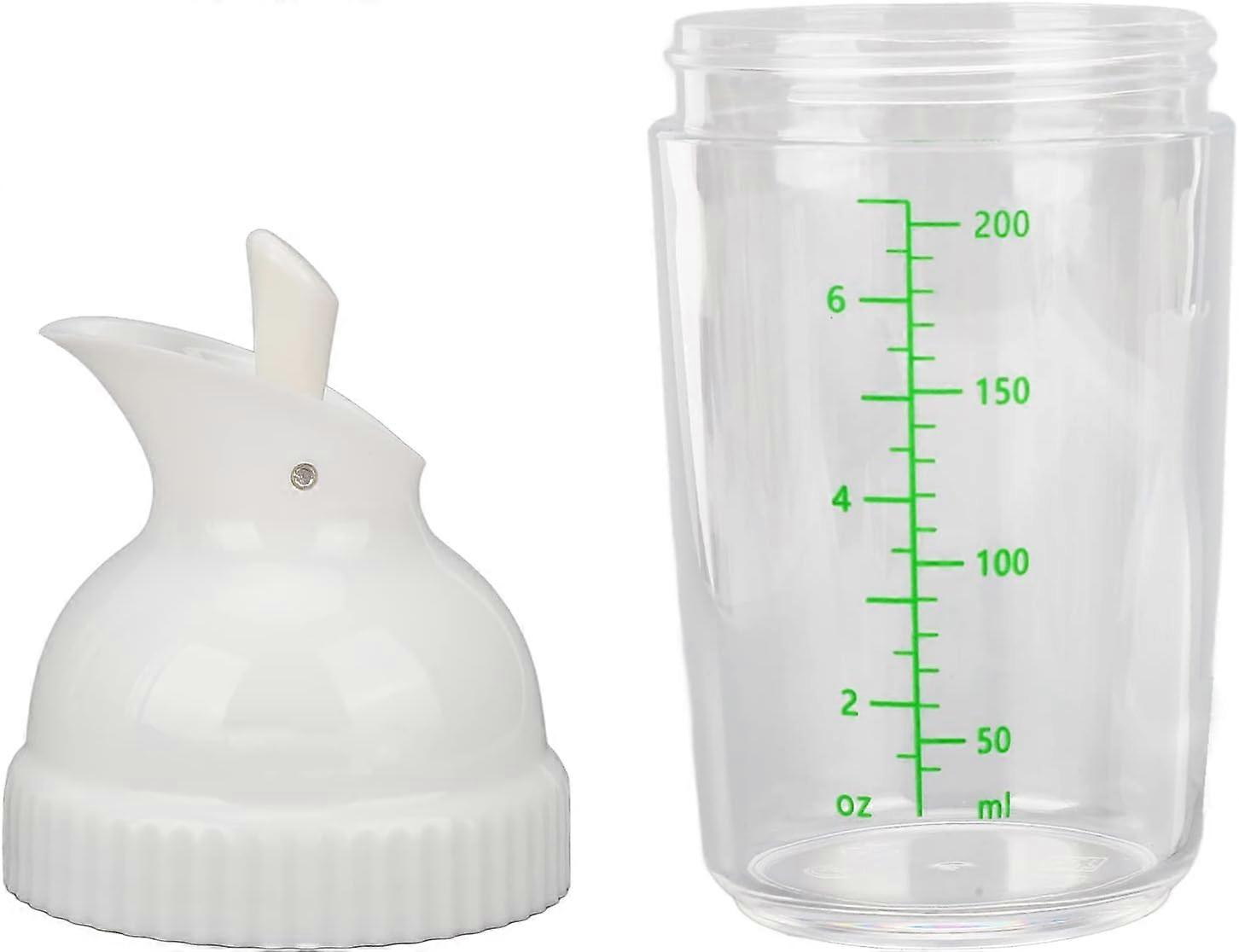 200ml Easy Grips Salad Dressing Shaker,  Leakproof Container, Universal Sauces Mixer, with Scales Kitchen Gadget, 5.5x17cm