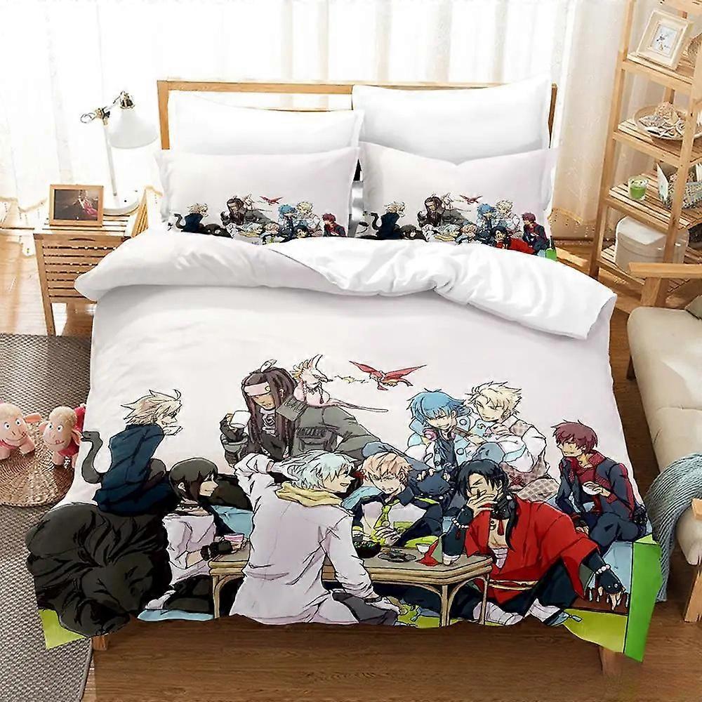 a868 Lakan Mode DRAMAtical Mord Sängkläder Set Tecknad Anime tredelat set Vuxen Barn Sovrum Påslakan Set Hemtextilier Lakan iip86