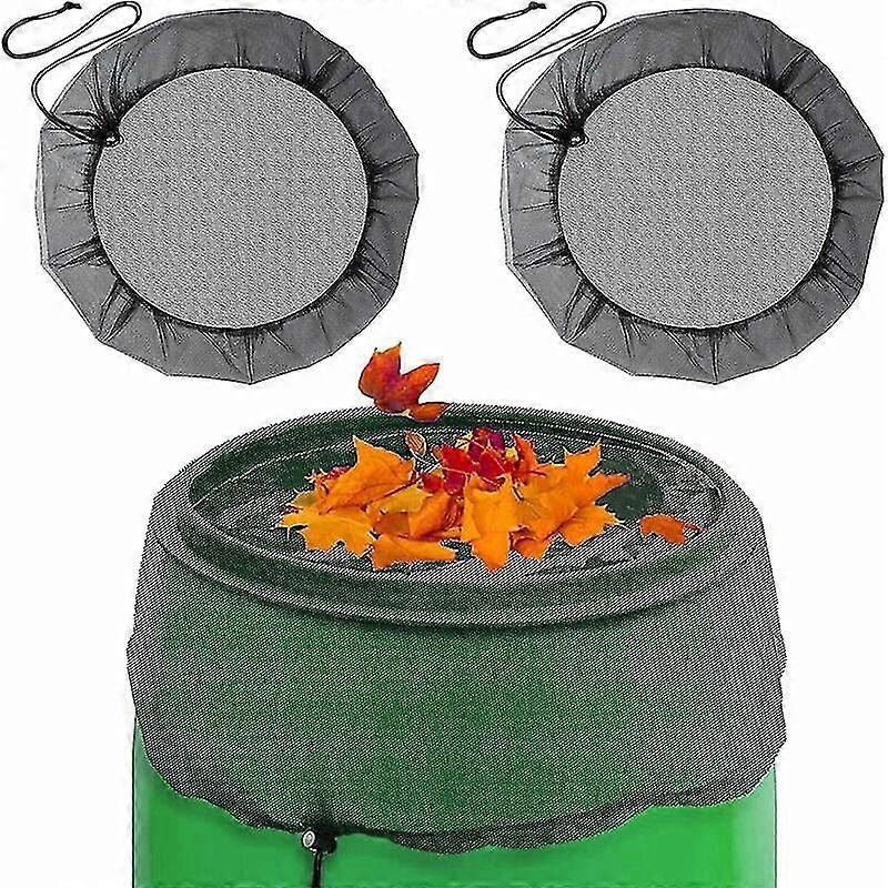 Rain barrel net 2 pieces adjustable rain barrel protection net rain barrel covers with adjustable