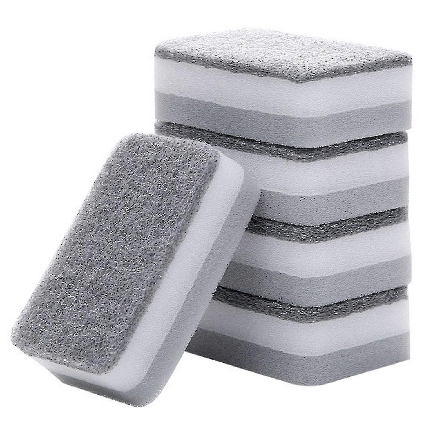 5Pcs Cleaning Sponge Double-Sided Reusable Dual-Color Kitchen Scrubbing Pad for Sink