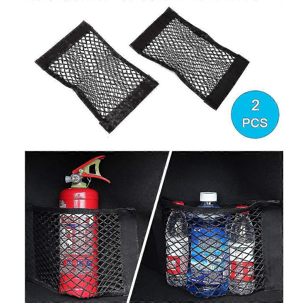2pcs Automotive Storage Nets Mesh Cargo Net Universal Trunk Organizer Net