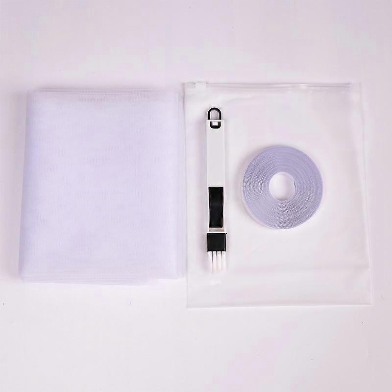 Summer self-adhesive anti-mosquito screen, environmentally friendly, invisible, simple soft screen, 1.3*1.5m plus small brush A