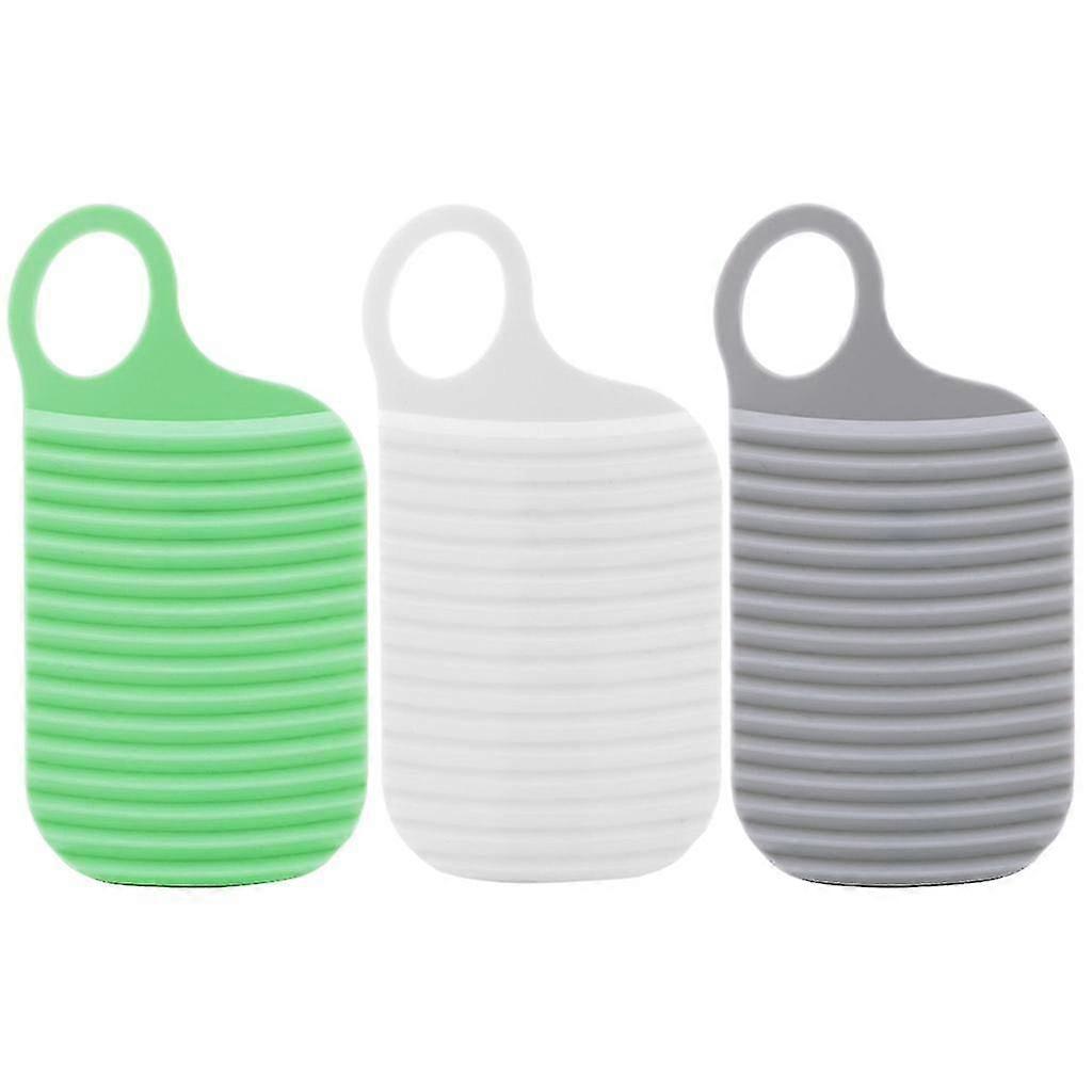 3pcs Mini Plastic Washboard Laundry Board Cleaning Tools With Hanging Hole