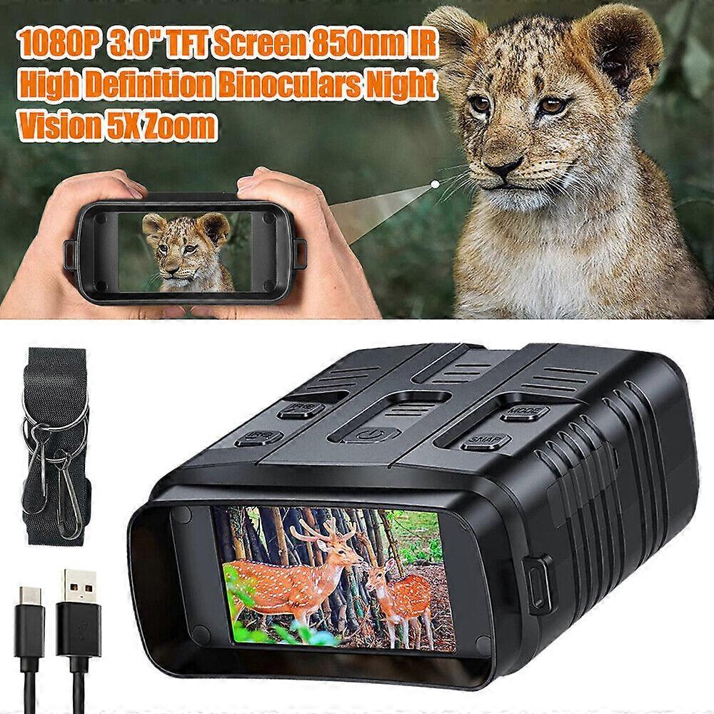 Lunettes de vision nocturne Jumelles infrarouges 4K HD 10x Zoom numérique rechargeable