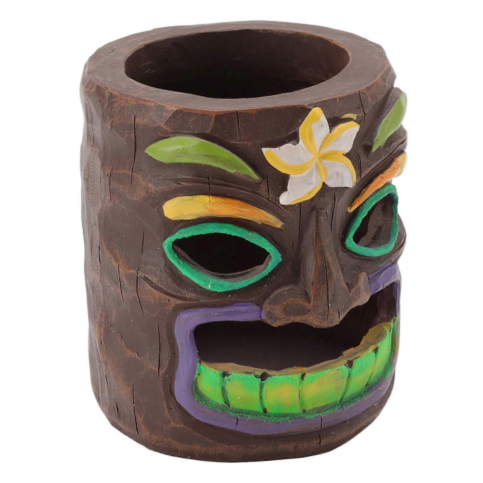 鬼脸烟灰缸树脂树脸装饰荧光化妆刷笔杯兼容家用桌面