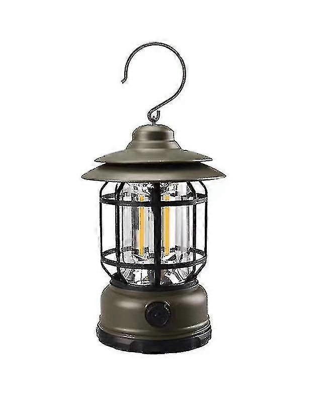 Outdoor Cob Lantern Retro Camping Lamp Light Usb Rechargeable Camping Lantern Flame Light