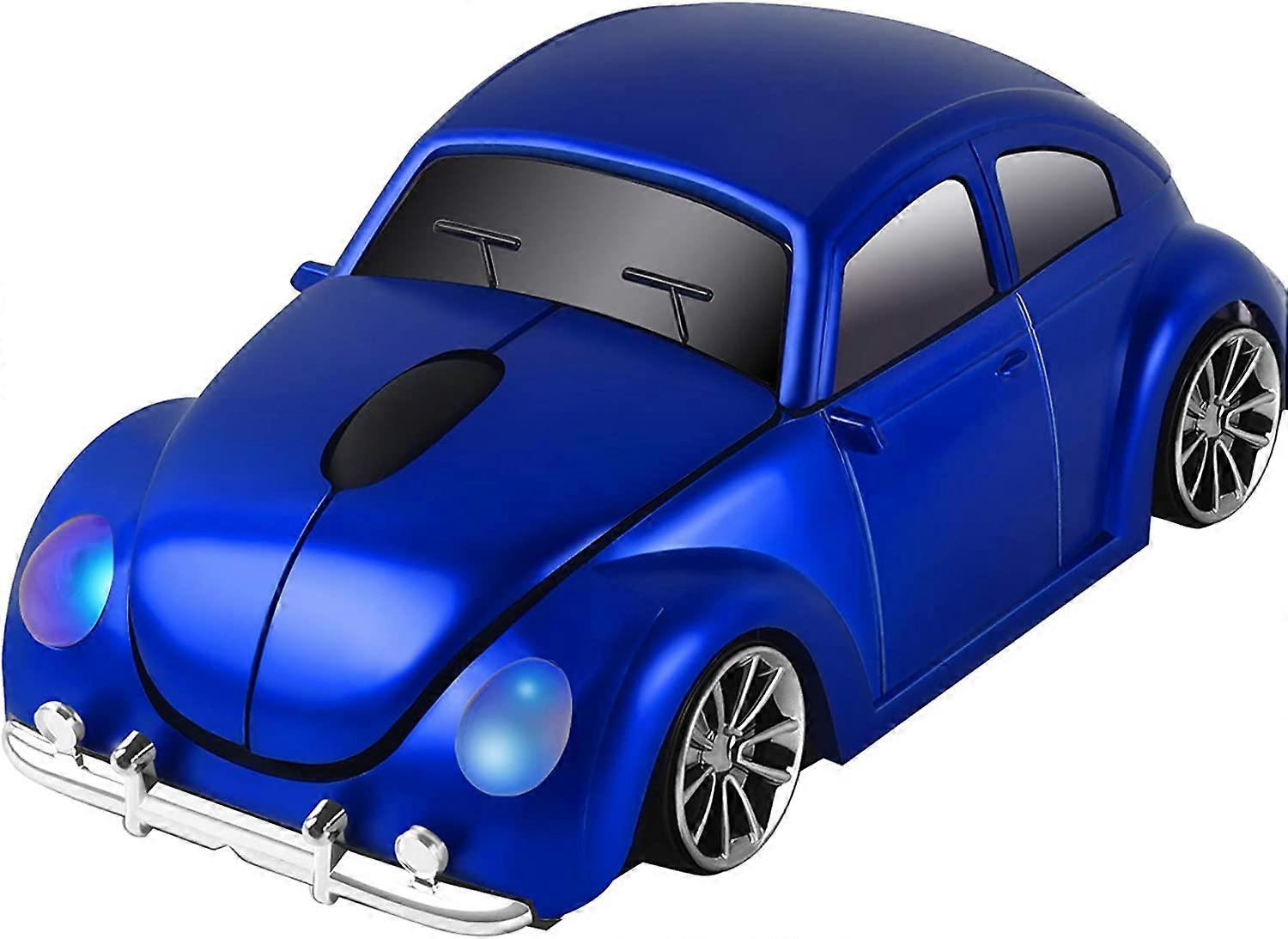 2.4GHz Wireless Mouse Cool 3D Sports Car Shape Ergonomic Optical Cordless Mouse with USB Receiver for PC Laptop Notebook 1200DPI Blue