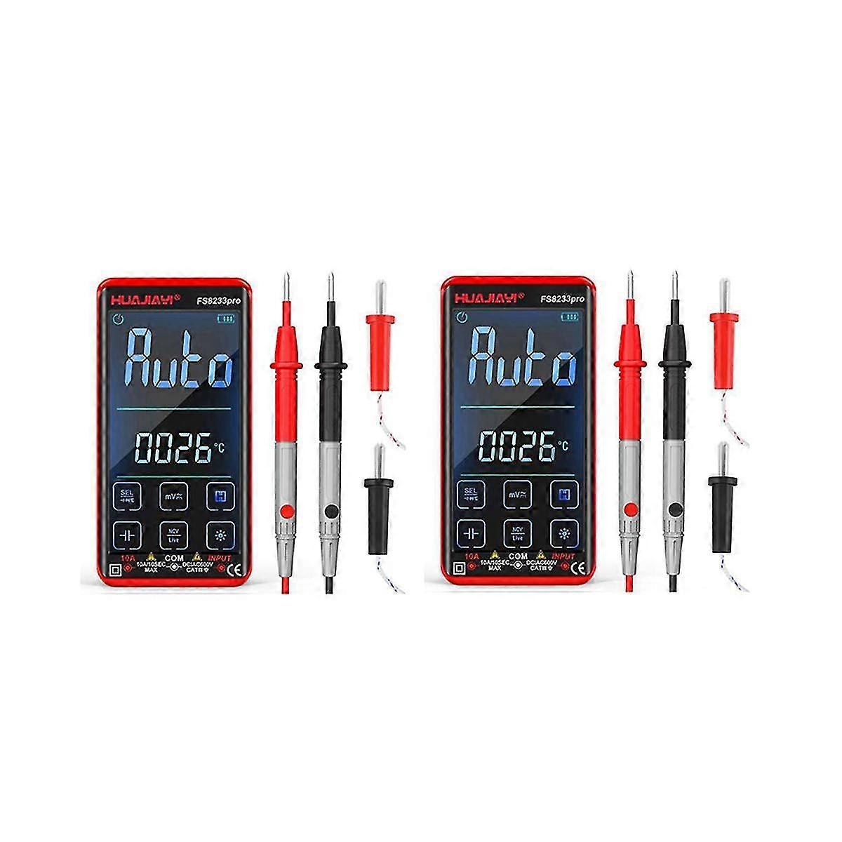 Fs8233pro Smart Multimeter Touch Screen Multimetro Transistor 9999 Counts True Auto Range Dcac 10a 2pc