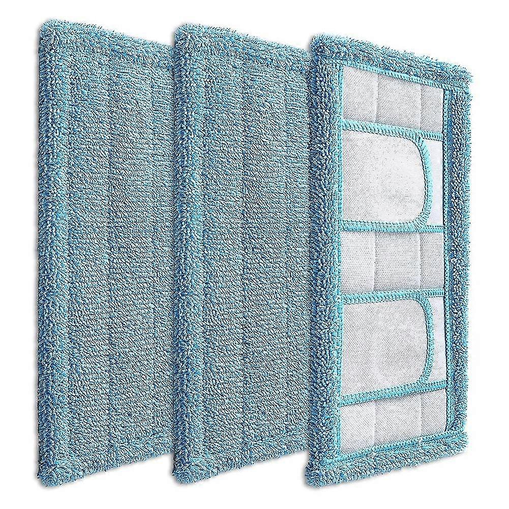 3pcs Reusable Microfiber Mop Pads Compatible For Sweeper Mops - Washable Mop Pad Refills,work Wet A