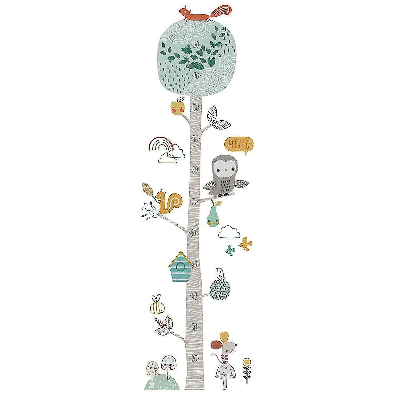 子供のための成長チャート、赤ちゃん保育園のための高さチャート定規の装飾、動物の漫画の壁のステッカー子供保育園の寝室のリビングルームに最適