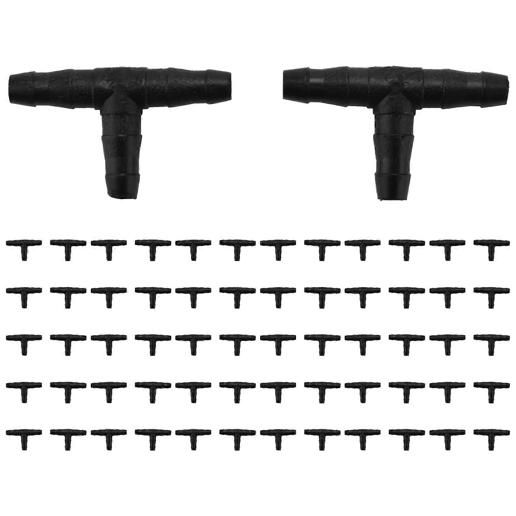 200Pcs 1/4 Inch Universal Barbed Tee Fittings, Drip Irrigation Barbed Connectors for 1/4 inch Water