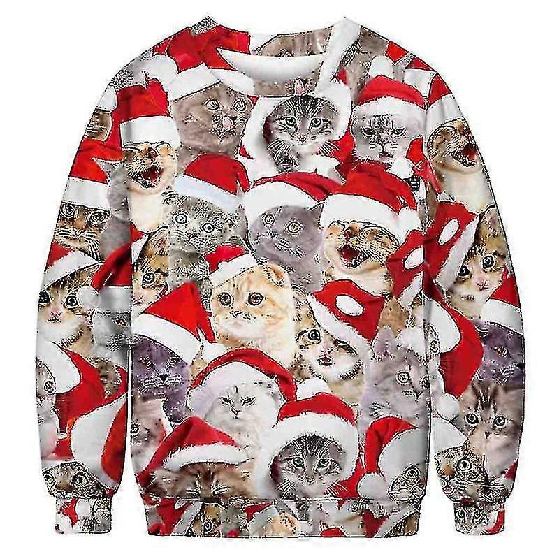 2022 Grim julesweater 3d print Sjove jule pullover hættetrøje sweatshirt mænd kvinder julefest efterårstrøjer trøjer toppe