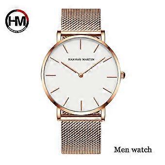Hannah Martin Top Brands Couple Watch Light Luxury Men's Watches Japanese Movement 36mm Waterproof Women's Quartz Watch Relgio