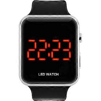 Groot gezicht LED digitaal horloge elektronisch voor mannen horloge voor vrouwen student siliconen horloges