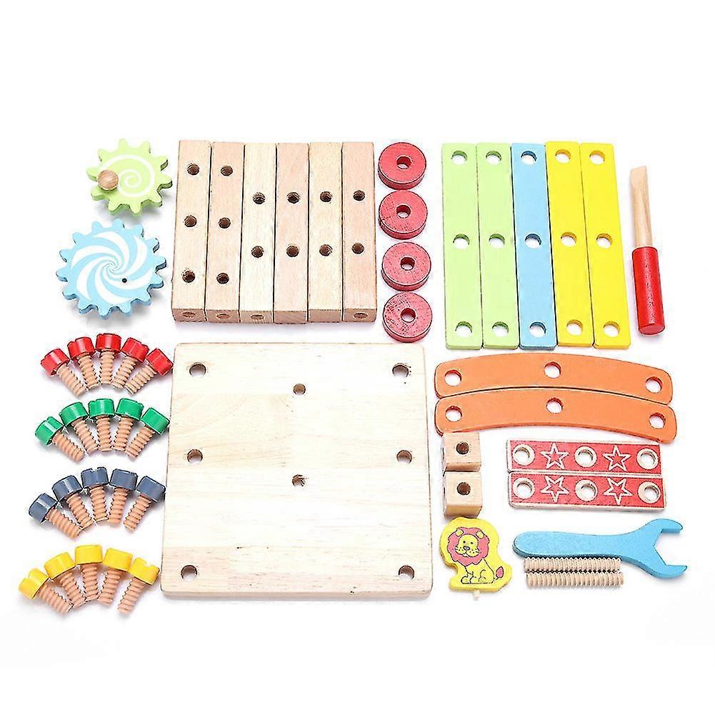Kids Wooden Multifunctional Assembling Chair Toy (B)