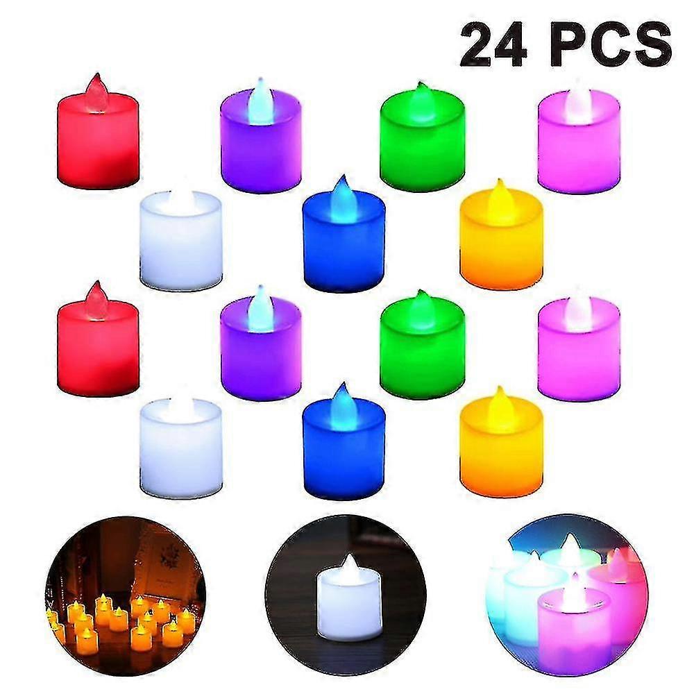 Batteridrivna LED-värmeljus, 24-pack