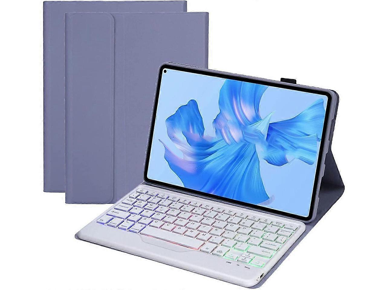 Keyboard Case for Huawei MatePad 11 2021, Soft TPU Protective Cover, [Tri-Color Backlit] Magnetically Detachable Wireless Bluetooth Keyboard