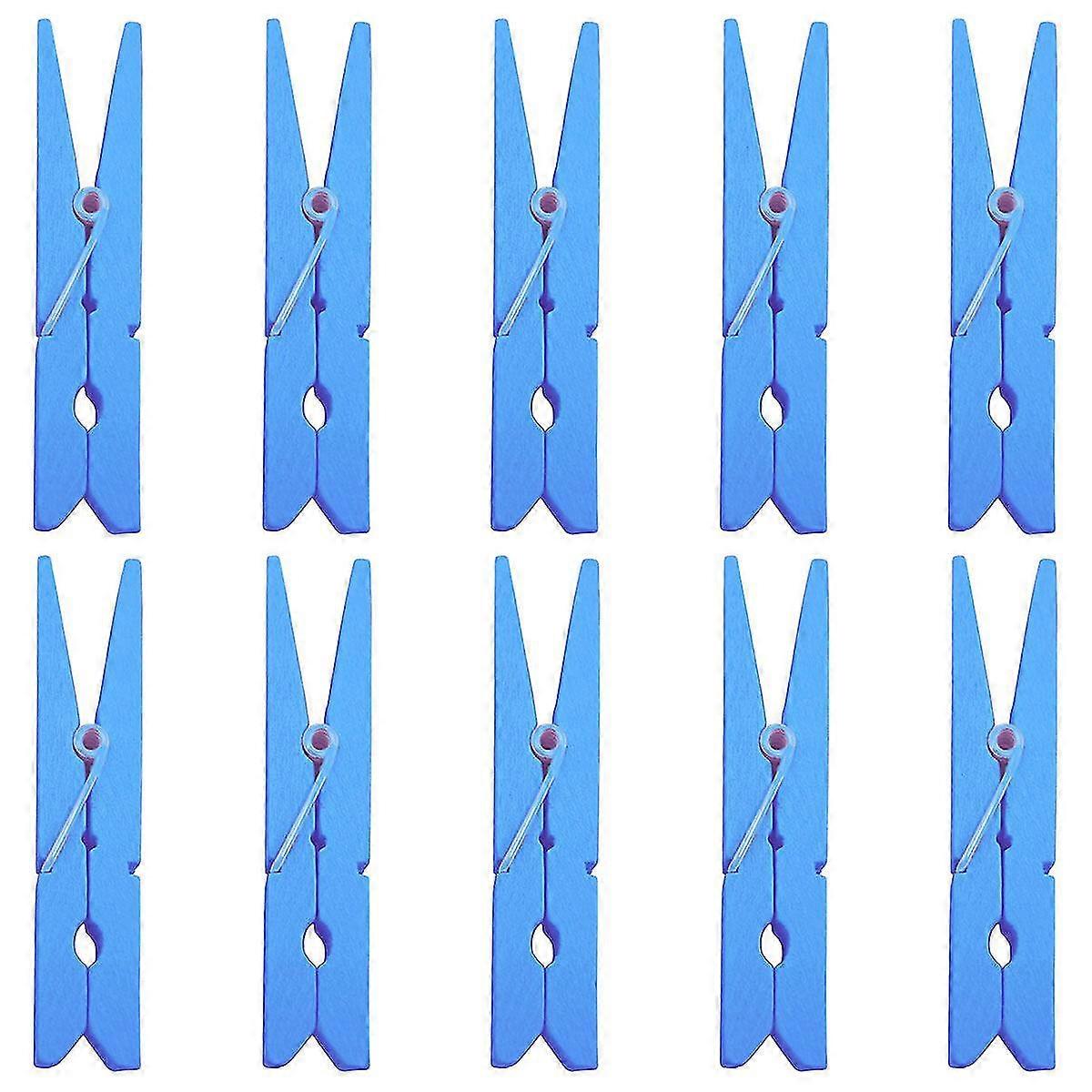 30pcs Duráveis 2,9 polegadas de madeira Clothespins Clothespins Pegs (céu azul)