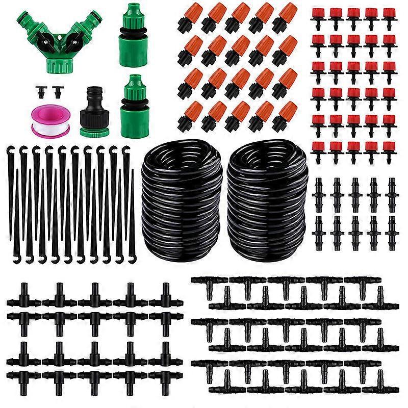 139 Pcs Micro Drip Irrigation Automatic Watering Kit,Automatic Drip Irrigation Kit,Garden Irrigation System,Garden for Plants -30M Drip Hose