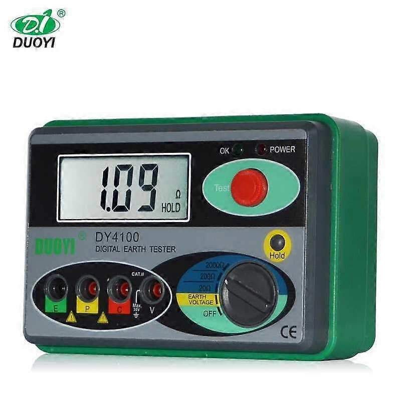 One More Digital Grounding Resistance Meter High Precision Dy4100 Grounding Resistance Tester Shaking Meter Lightning Protection Ground Resistance Det