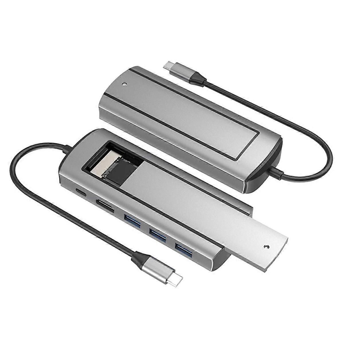 Dokovacia stanica 6-v-1 M.2 SSD HUB USB C s diskovým úložiskom USB 3.0 typu C na kompatibilný notebook HDMI pre notebooky