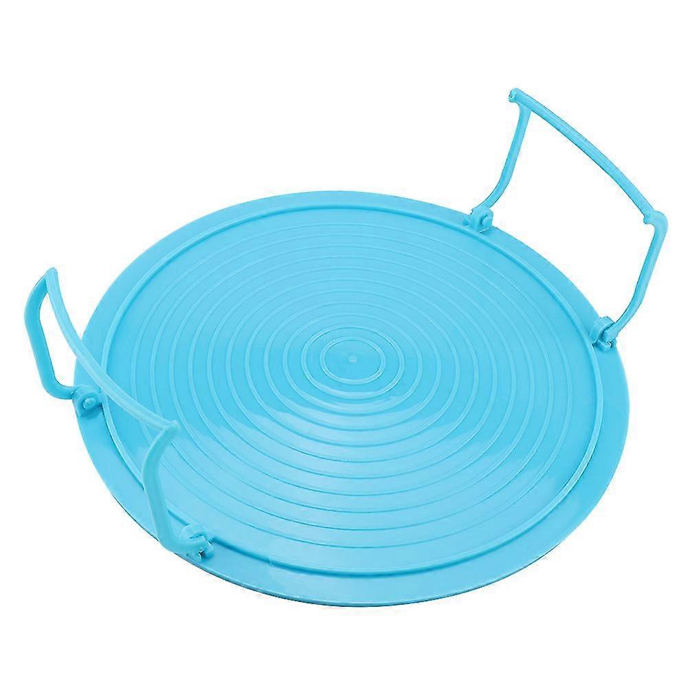 Multifunctional Plastic Microwave Oven Heating Layered Steaming Rack Cooking Tray Rack(blue)