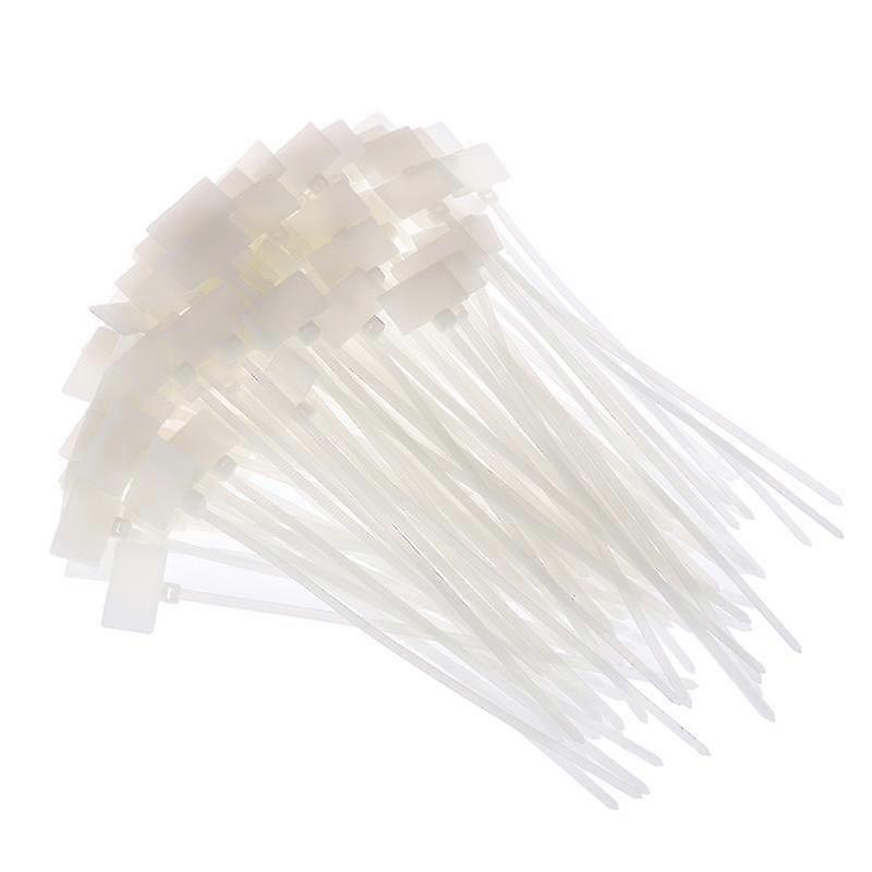 Label Ties Nylon Cable Ties Tag Labels Plastic Loop Ties Markers Cable Tag Self-locking Zip Ties /self-adhesive Label