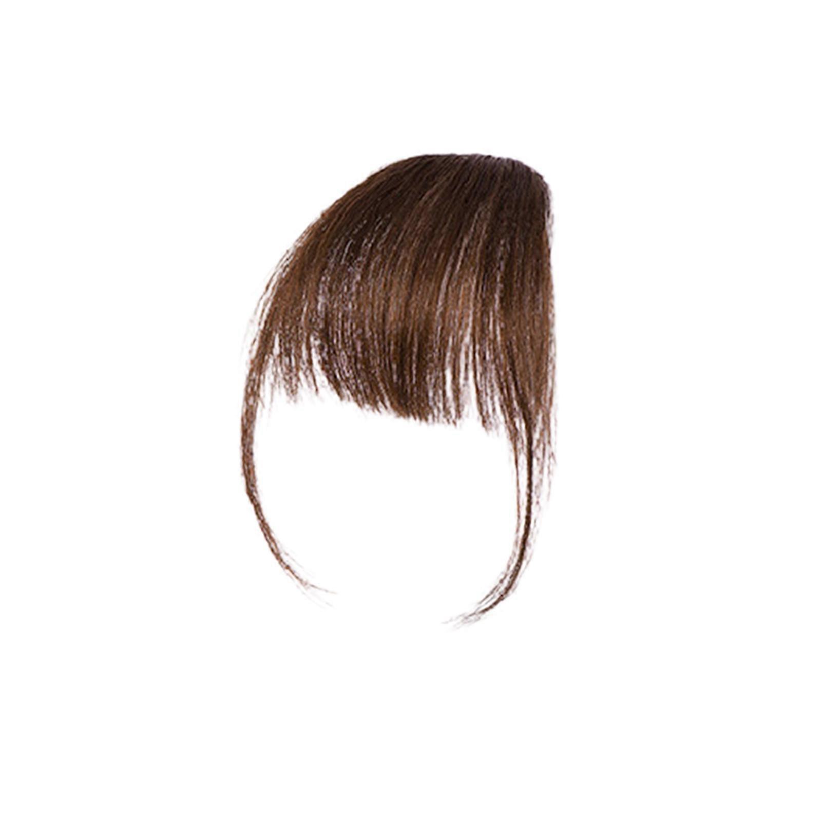 Mode Femmes Fibre Cheveux Synthétiques Clip Sur Air Bangs Postiche Avant Fausses Perruques QinHai