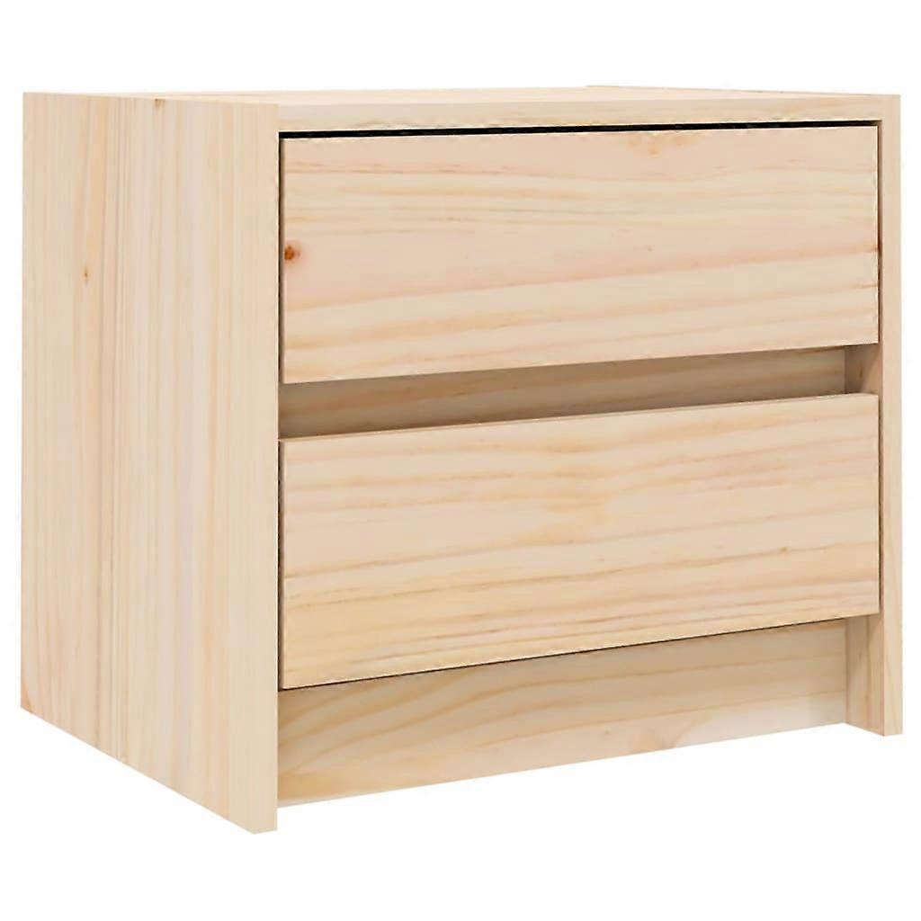 Bedside Cabinet 40X31x35.5 Cm Solid Wood Pine Bedside Tables