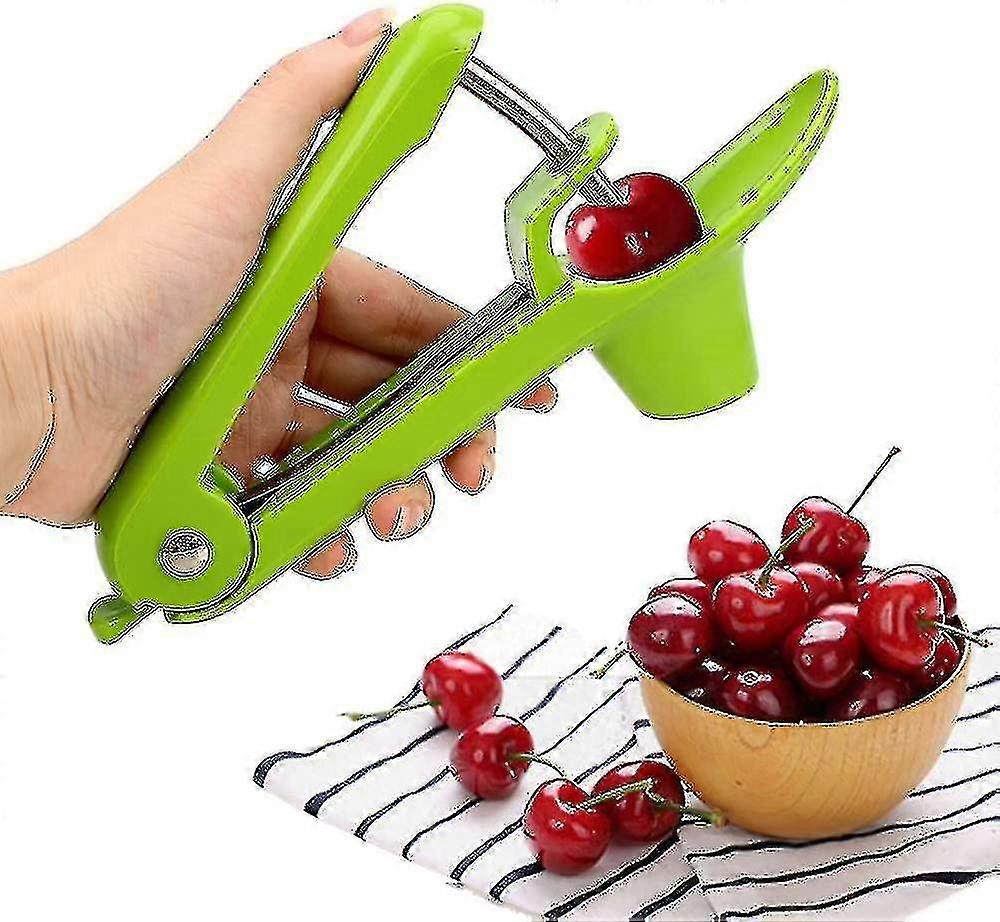 Cherry Fruit Kitchen Olive Core Remove Pit Tool Seed Gadget Stoner Corer Pitter Remover(green) H