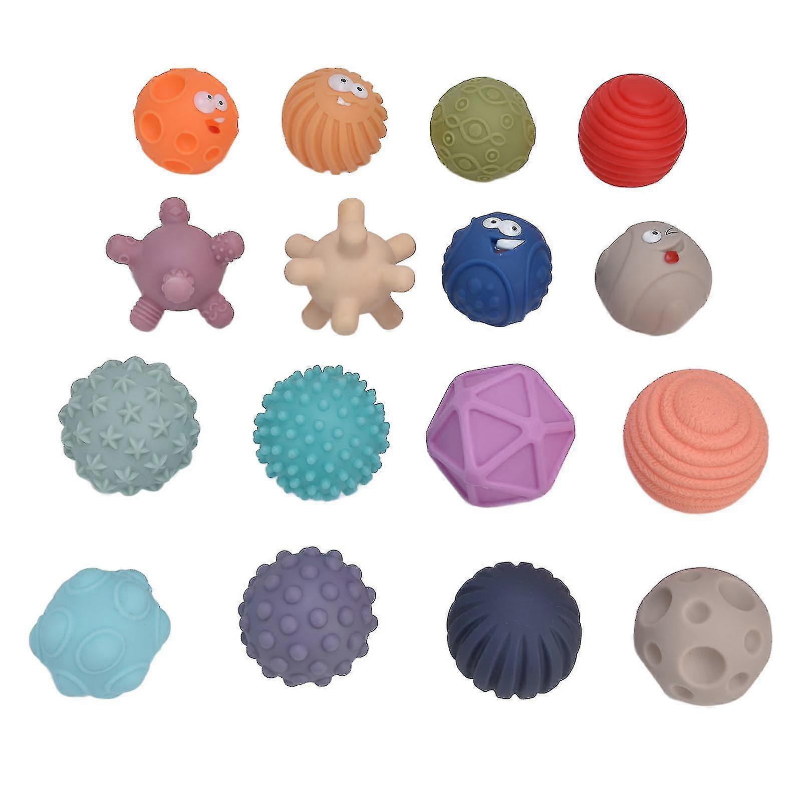 Baby Sensory Balls - 16pcs Soft Textured Squeeze Ball Toy for Infant Toddlers (6Months)
