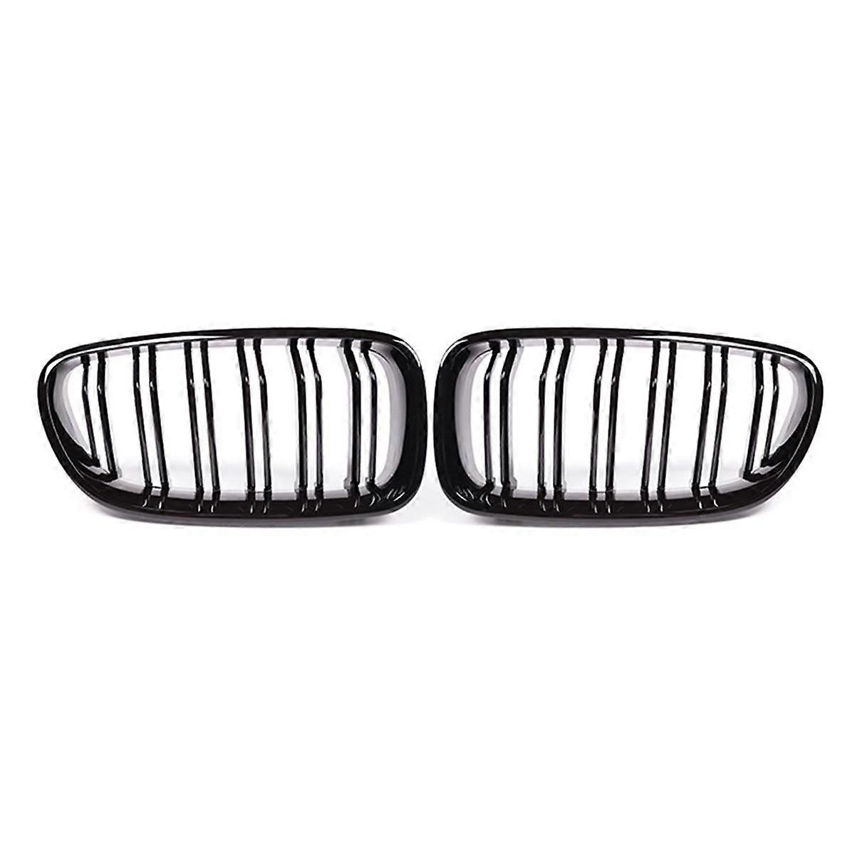 Car Dual Slats Grille for 5' F10 F11 F18 520d 530d 540i 2010-2017 Thickened Upgraded Version