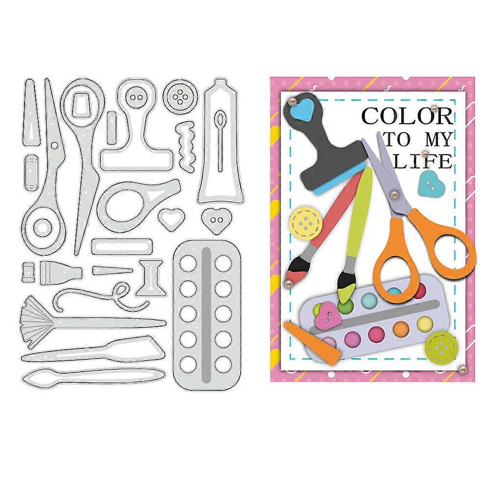 Painting Theme Carbon Steel Cutting Dies Stencils for DIY Scrapbooking Photo Album Decorative Embossing Paper Card Stainless Steel Color Tool 153x110x