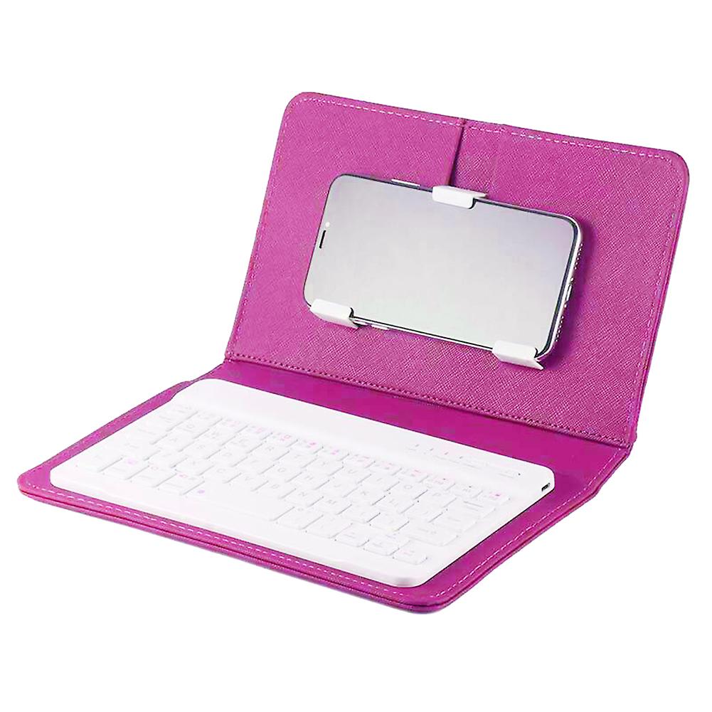 Mini Portable Wireless Bluetooth Keyboard With Leather Case For Smartphone