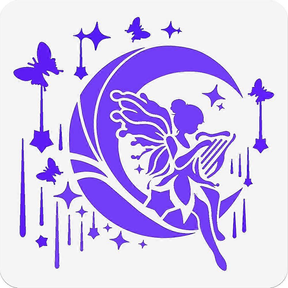PET Hollow Out Drawing Painting Stencils for DIY Scrapbook Photo Album Fairy 300x300mm